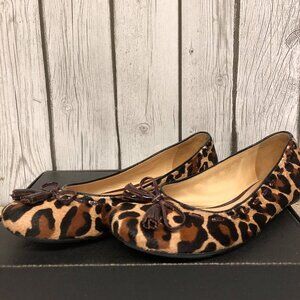 Kate Spade New York  Leopard-Print Calf Hair Flats Ladies Size 6